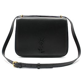 Saint Laurent Borsa a tracolla Spontini Medium con monogramma nero Nero