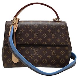 Louis Vuitton Monogram Canvas Glacier Blue Cluny Shoulder Bag MM Brown