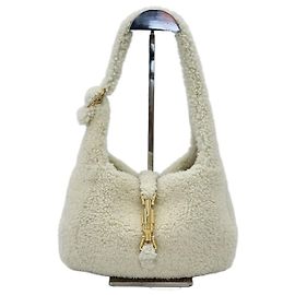 Gucci Bolso de hombro Jackie Small de shearling media luna Multicolor