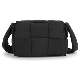 Bottega Veneta Padded Tech Cassette Small Crossbody Bag Black