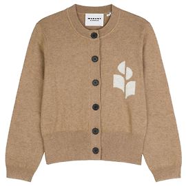 Isabel Marant Cardigan Newton Logo Camel Marrom