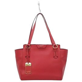 Ralph Lauren Tote Shoulder Bag Red