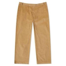 Thom Browne Pantalones rectos de pana con un bolsillo de ojal Naranja