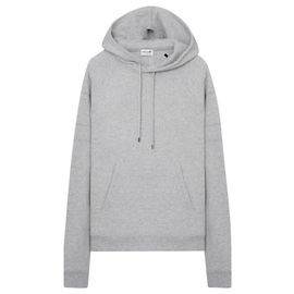 Saint Laurent Moletom com capuz Logo stamp Prata