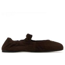 Miu Miu Ballerines en daim luxueux Marron
