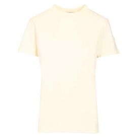 Moncler Baumwoll-T-Shirt mit Logo-Stickerei Weiß