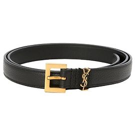 Saint Laurent Monogram Logo Belt Black