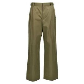Loewe Pantalones plisados en algodón Verde