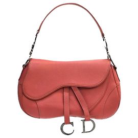 Dior Borsa a tracolla saddle in pelle rosa Rosa
