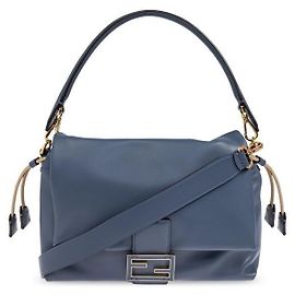 Fendi Baguette Medium Nappa Leather Bag Blue
