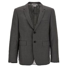 Thom Browne Blazer de lã twill clássico Marrom