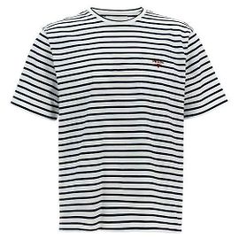 Prada Camiseta de algodón a rayas Azul