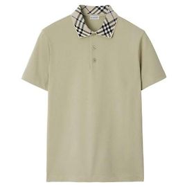 Burberry Polo de algodón de manga corta Dorado