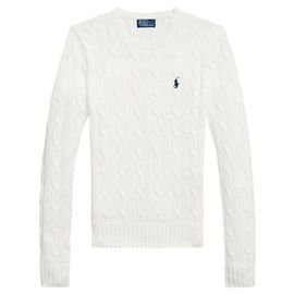 Ralph Lauren Pima-Baumwoll-Zopfstrick Weiß