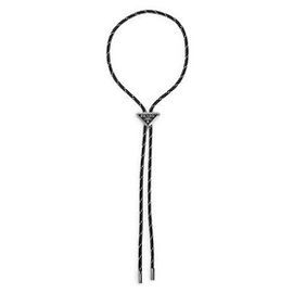 Prada Collier réglable avec pendentif triangle Noir