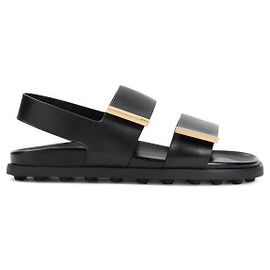 Tod's Sandali con listini in pelle Nero