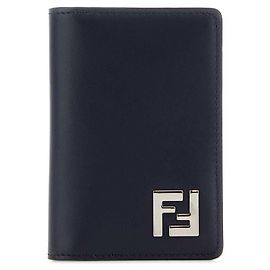 Fendi Square Card Holder Blue