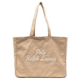 Ralph Lauren Bestickte Canvas-Tasche Braun