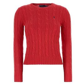 Ralph Lauren Strickpullover mit Pony-Logo-Stickerei Rot