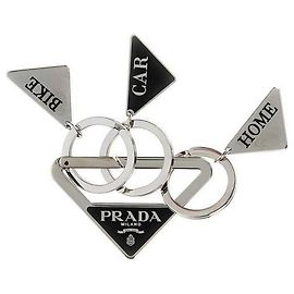 Prada Metal Keyring Black