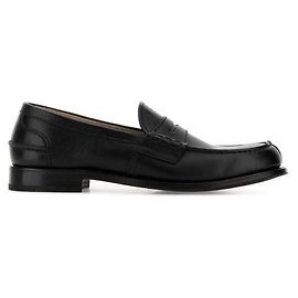 Prada Lettering Logo Leather Loafer Black