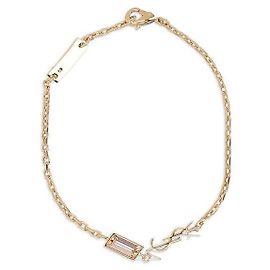 Saint Laurent Bracciale Charm CASSANDRE in Oro e Cristallo D'oro