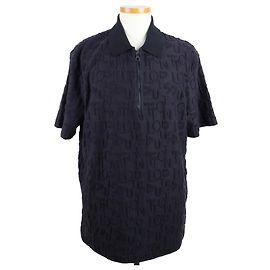 Louis Vuitton Terry-Baumwoll-Poloshirt Navy Blau