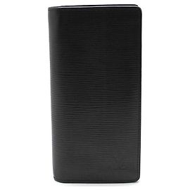 Louis Vuitton Black Epi Braza Wallet Long Wallet Black