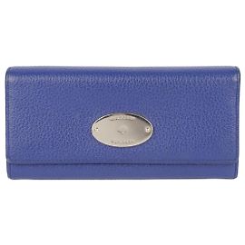 Mulberry Blue Leather Long Wallet Blue
