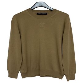 Louis Vuitton Embossed LV Kaschmir-Crewneck-Strickpullover Golden