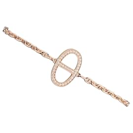 Hermès Contour Armband mit Ankerketten-Glied in Roségold Silber