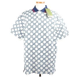 Gucci Polo aus Stretch-Baumwolle Blau