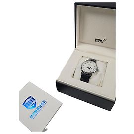 Montblanc Relógio Star Legacy Moonphase em couro Prata
