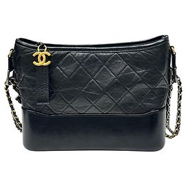 Chanel Borsa Hobo Gabrielle Medium Black Series Nero