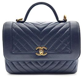 Chanel Bolsa de mão e de ombro com corrente Chevron Multicor