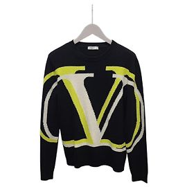 Valentino Rundstrick Black Neon Garavani Schwarz