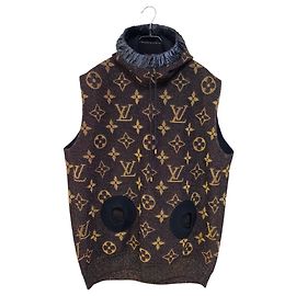 Louis Vuitton Monogram Lurex Kapuzenweste Braun