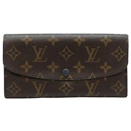 Louis Vuitton Monogram Canvas Emily Wallet Long Wallet Blue