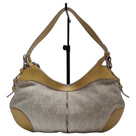 Céline Bolsa Hobo em Jacquard Triomphe Marrom