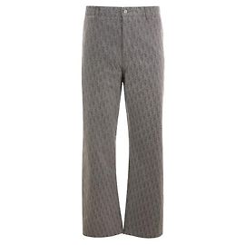 Dior Pantaloni Carpenter in denim Oblique Marrone