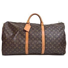 Louis Vuitton Monogram Bandoulière Keepall Marrom