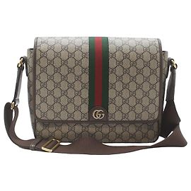 Gucci Borsa a tracolla Ophidia Medium Messenger Crossbody Marrone