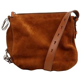 Burberry Piccola borsa a tracolla da notte in pelle scamosciata bruciato Multicolore