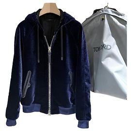 Tom Ford Chaqueta con capucha de terciopelo efecto cocodrilo Multicolor