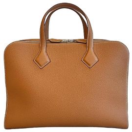 Hermès Victoria Light Briefcase Gold stamp: Orange