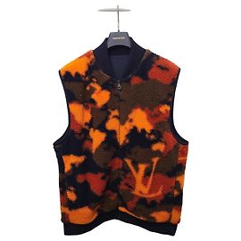 Louis Vuitton Chaleco de forro polar reversible con monograma Mapa Mundi Multicolor