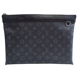 Louis Vuitton Eclipse Monogram Apollo Clutch Bag Black