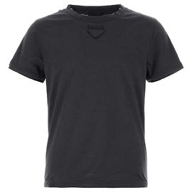 Prada Camiseta de algodón moldeable Castaño