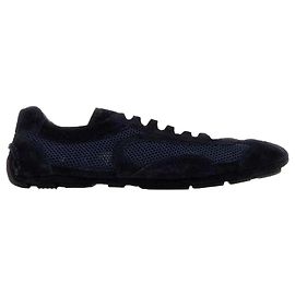 Prada Baskets en daim Monte Carlo Re-Edition Bleu