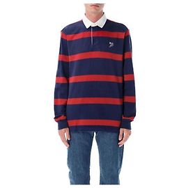 Ralph Lauren Gestreiftes Rugby-Poloshirt Rot